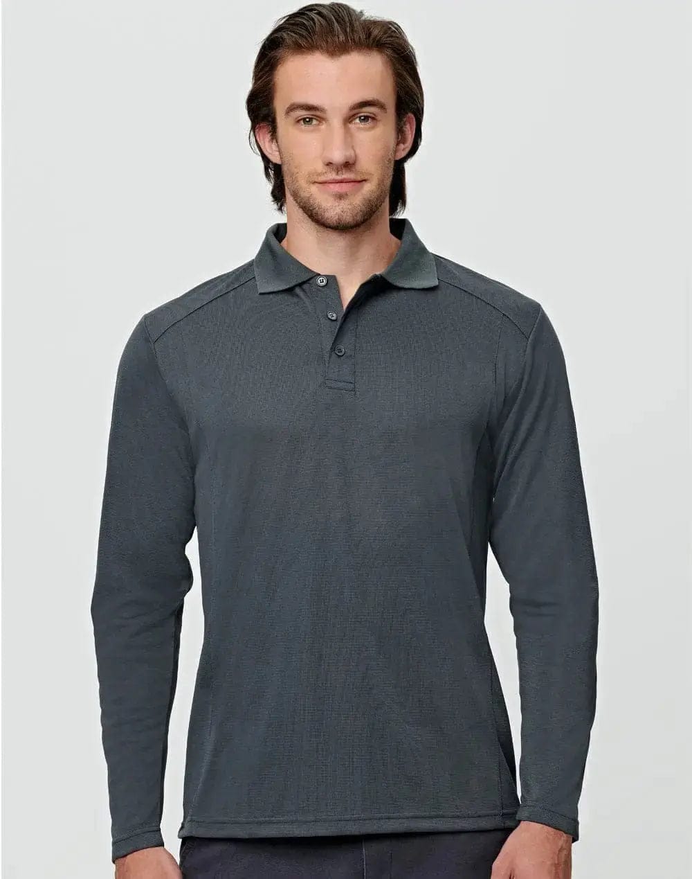 Men's Bamboo Charcoal Eco Fabric Long Sleeve Polo PS89